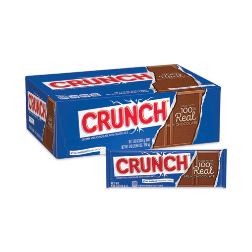 Image of Nestlã©® Crunch Bar, Individually Wrapped, 1.55 Oz, 36/Carton, Ships In 1-3 Business Days