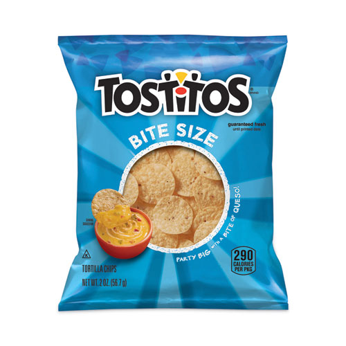 Bite Size Tortilla Chips, 2 oz Bag, 64 Bags/Carton, Ships in 1-3 Business Days