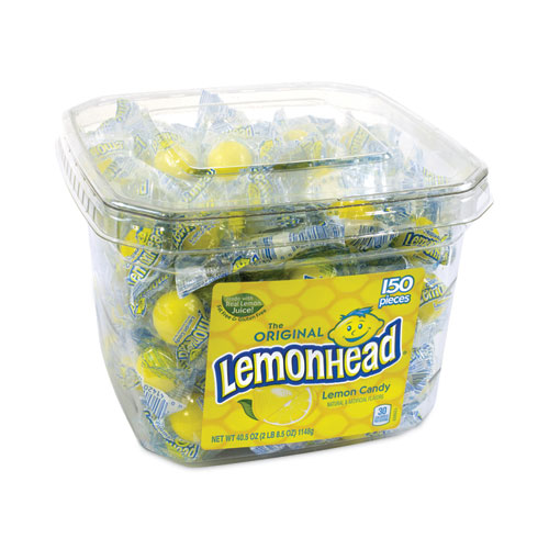 Image of Lemonhead® Lemon Candy, Individually Wrapped, 40.5 Oz Tub, 150 Pieces, Ships In 1-3 Business Days