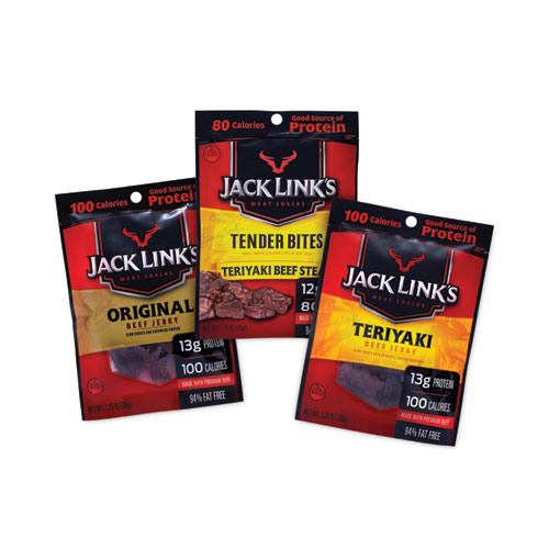 Image of Jack Link€™S Beef Jerky Variety Pack, 1.5 Oz, 9/Carton, Ships In 1-3 Business Days