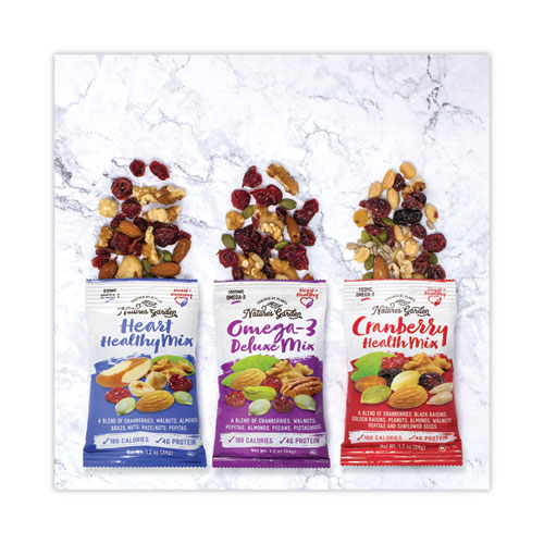 Image of Nature'S Garden Healthy Trail Mix Snack Packs, 1.2 Oz Pouch, 50 Pouches/Carton Ships In 1-3 Business Days