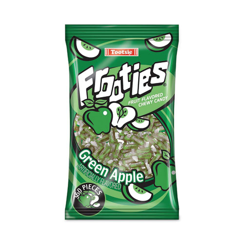 Image of Tootsie Roll® Frooties, Green Apple, 38.8 Oz Bag, 360 Pieces/Bag, Ships In 1-3 Business Days