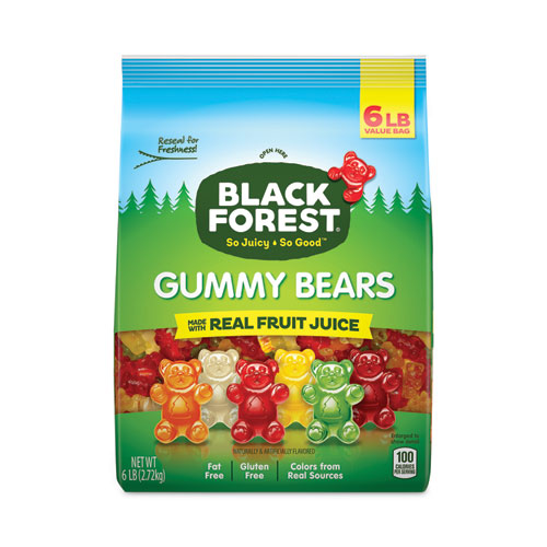 Black Forest® Gummy Bears, Assorted, 6 Lb Bag, Ships In 1-3 Business Days