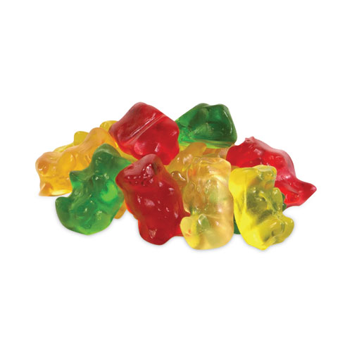 Image of Haribo® Goldbears Gummi Candy, 0.4 Oz Pouches, Lemon; Orange; Pineapple; Rasberry; Strawberry, 54/Carton, Ships In 1-3 Business Days