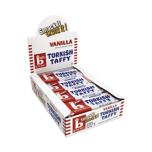 Image of Bonomo Turkish Taffy, Vanilla, 1.5 Oz Bars, 24/Carton Ships In 1-3 Business Days