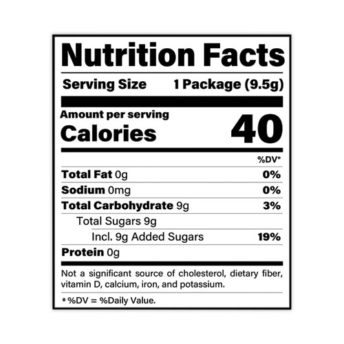 Sugar Candy,Strawberry, 0.33 oz Pouches, 24/Carton