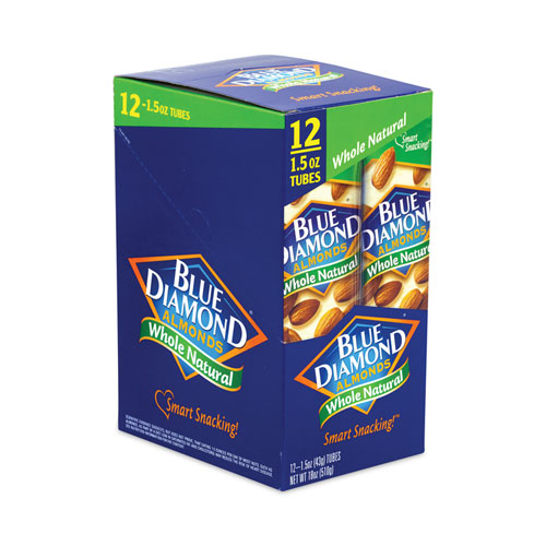 Whole Natural Almonds, 1.5 oz Bag, 12 Bags/Carton, Ships in 1-3 Business Days