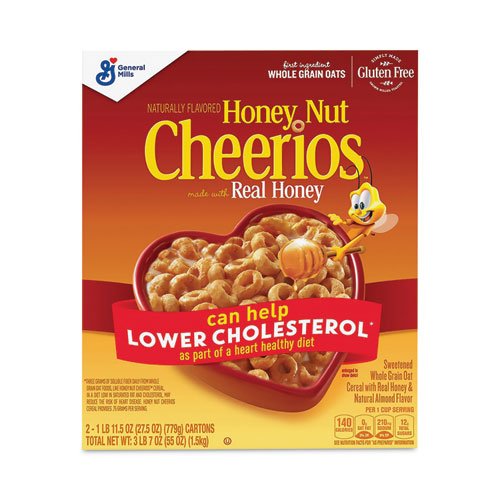 Image of Cheerios® Honey Nut Cereal, 27.5 Oz Box, 2/Carton, Ships In 1-3 Business Days
