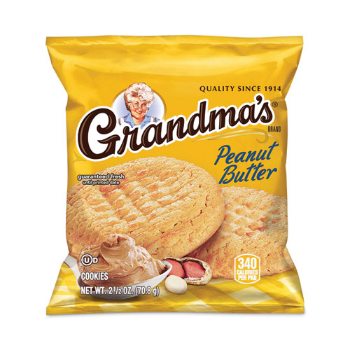 Grandma'S® Homestyle Peanut Butter Cookies, 2.5 Oz Pack, 2 Cookies/Pack, 60 Packs/Carton, Ships In 1-3 Business Days