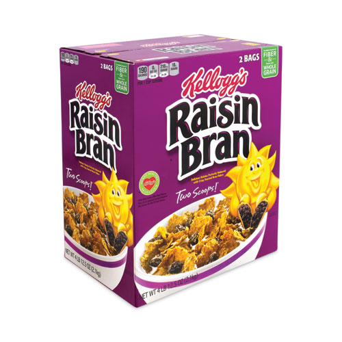 Raisin Bran Breakfast Cereal, 76.6 oz Bag, 2 Bags/Box, Delivered in 1-4 Business Days