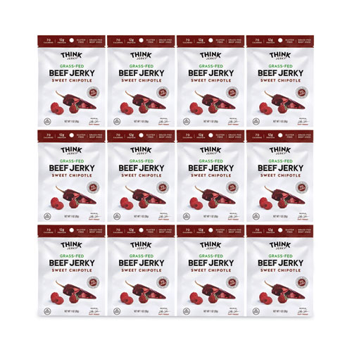 Sweet Chipotle Beef Jerky, 1 oz Pouch, 12/Pack, Ships in 1-3 Business Days