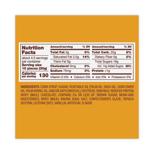 Caramel Chocolate Candy, 5 oz Pack, 12/Carton, Ships in 1-3 Business Days