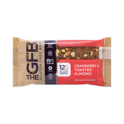THE GFB® Cranberry Toasted Almond Bar, 2.05 oz Bar, 12/Box, Delivered in 1-4 Business Days