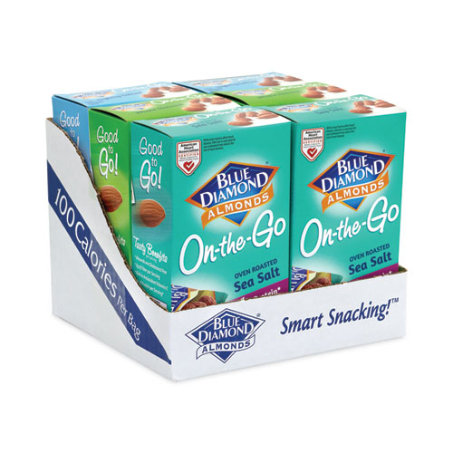 Image of Blue Diamond® Almonds Variety Pack, Assorted Flavors, 0.6 Oz Pouch, 7 Pouches/Box, 6 Boxes/Carton, Ships In 1-3 Business Days