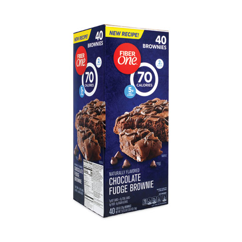 Image of Fiber One® 70 Calorie Chocolate Fudge Brownies, 0.89 Oz, 40/Carton, Ships In 1-3 Business Days