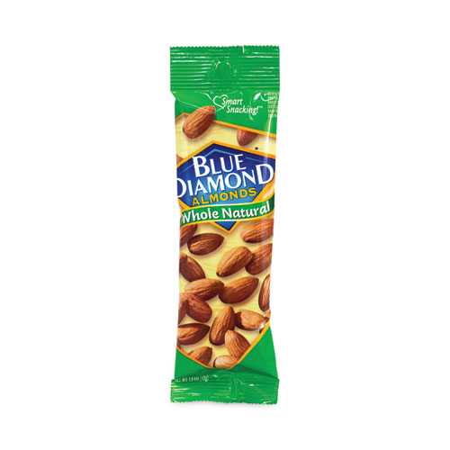 Blue Diamond® Whole Natural Almonds, 1.5 Oz Bag, 12 Bags/Carton, Ships In 1-3 Business Days