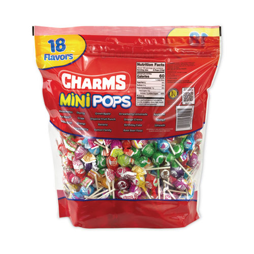 Image of Charms® Mini Pops, 3.74 Lb Bag, Assorted Flavors, 300/Bag, Ships In 1-3 Business Days
