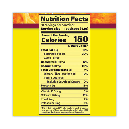 Image of Slim Jim® Pepperoni And Cheese Meat Sticks, 1.5 Oz, 18/Carton, Ships In 1-3 Business Days