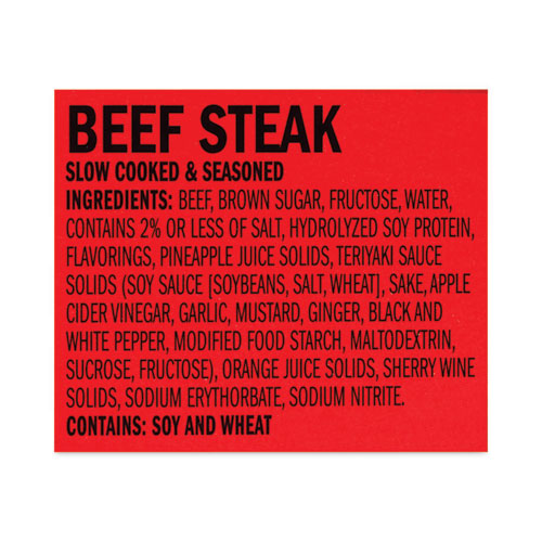 Teriyaki Beef Steak, 1 oz, 12/Box, Ships in 1-3 Business Days