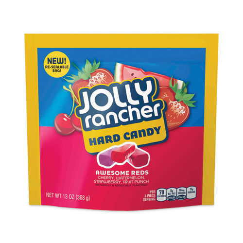Jolly Rancher® Awesome Reds Hard Candy Assortment, Assorted Flavors, 13 Oz Pouches, 4/Carton, Ships In 1-3 Business Days
