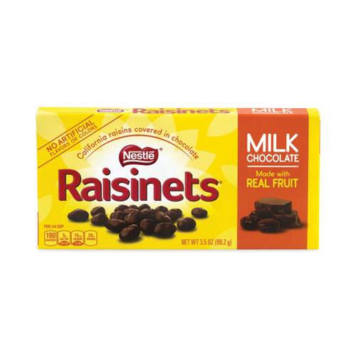 Image of Nestlã©® Raisinets Milk Chocolate Candy Raisins, 3.5 Oz Box, 15 Boxes/Carton, Ships In 1-3 Business Days