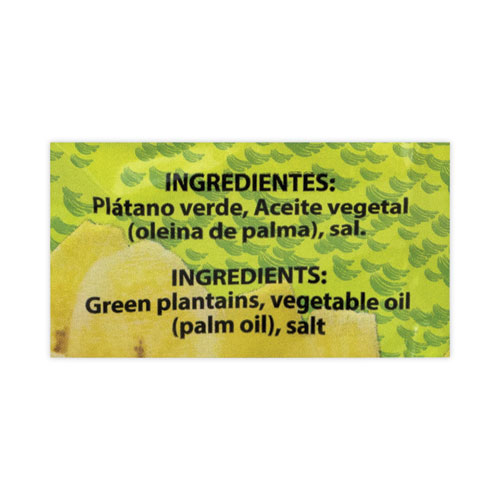 Platanitos Plantain Chips, 2.5 oz/Pack, 30 Packs/Carton, Ships in 1-3 Business Days