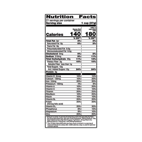 Image of Cheerios® Honey Nut Cereal, 27.5 Oz Box, 2/Carton, Ships In 1-3 Business Days