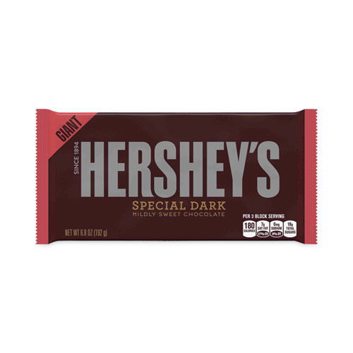 Hershey®'S Special Dark Mildly Sweet Chocolate Bar, 6.8 Oz Bar, 3/Pack, Ships In 1-3 Business Days