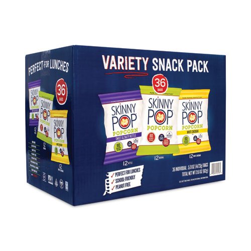 Skinnypop® Popcorn Popcorn Variety Snack Pack, 0.5 Oz Bag, 36 Bags/Carton, Ships In 1-3 Business Days