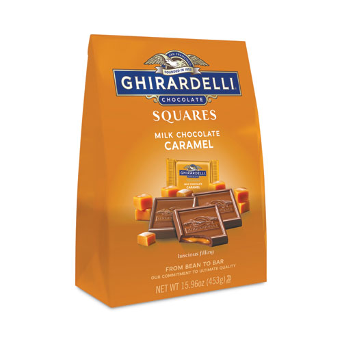 Milk Chocolate and Caramel Chocolate Squares, 15.96 oz Bag, Ships in 1-3 Business Days