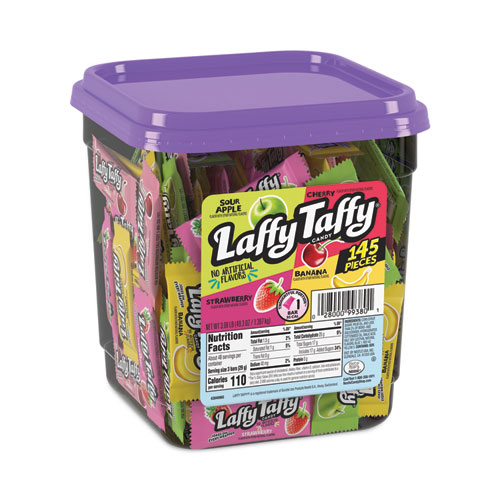 Image of Nestlã©® Laffy Taffy, Assorted Flavors, 3.08 Lb Tub, 145 Wrapped Pieces/Tub, Ships In 1-3 Business Days