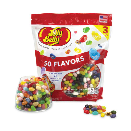 Jelly Belly® 50 Flavors Jelly Beans Assortment, 3 Lb Standup Bag, Ships In 1-3 Business Days