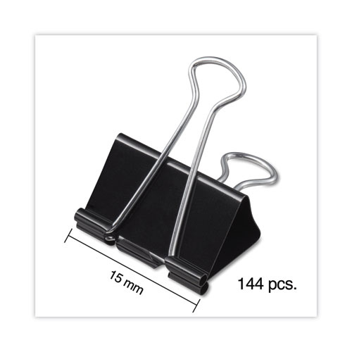 Image of Universal® Binder Clip Zip-Seal Bag Value Pack, Mini, Black/Silver, 144/Pack