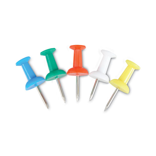 Universal® Colored Push Pins, Plastic, Assorted, 0.38", 400/Pack