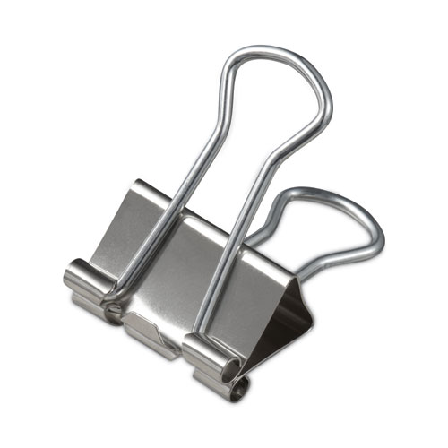 Universal® Binder Clips with Storage Tub, Small, Silver, 40/Pack