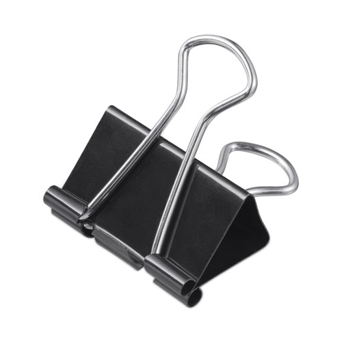 Binder Clips with Storage Tub, Mini, Black/Silver, 60/Pack