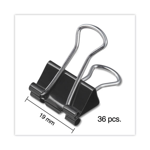 Image of Universal® Binder Clips Value Pack, Small, Black/Silver, 36/Box