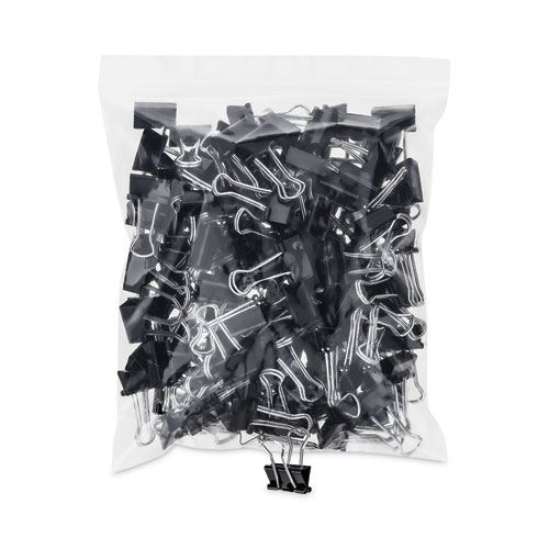 Image of Universal® Binder Clip Zip-Seal Bag Value Pack, Small, Black/Silver, 144/Pack