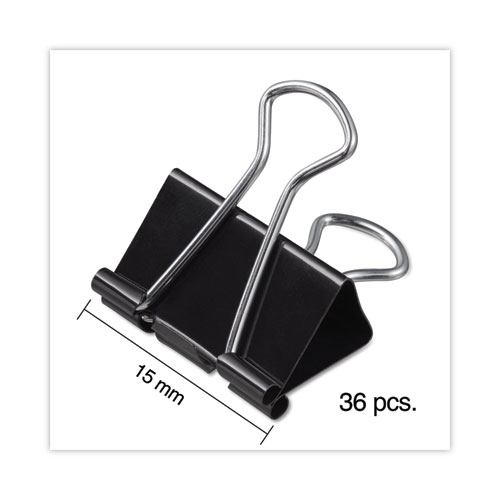 Image of Universal® Binder Clip Value Pack, Mini, Black/Silver, 36/Box