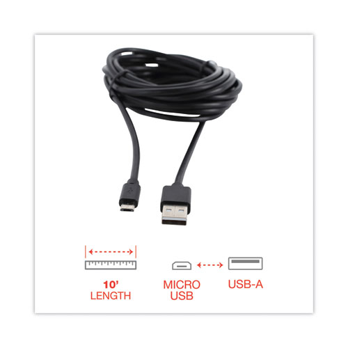Image of Innovera® Usb To Micro Usb Cable, 10 Ft, Black