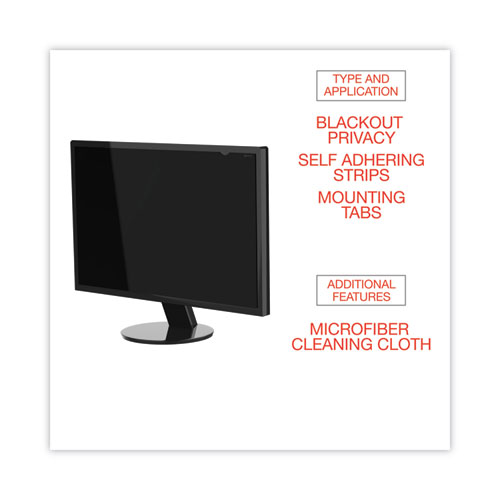 Image of Innovera® Blackout Privacy Filter For 22" Widescreen Flat Panel Monitor, 16:10 Aspect Ratio