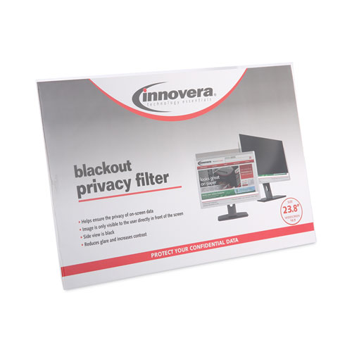 Image of Innovera® Blackout Privacy Monitor Filter For 23.8" Widescreen Flat Panel Monitor, 16:9 Aspect Ratio