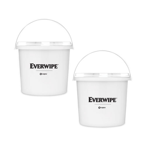 Everwipe™ High Volume Wet Wipe Centerpull Resealable Bucket , 12 x 12 x 12, White, 2/Carton