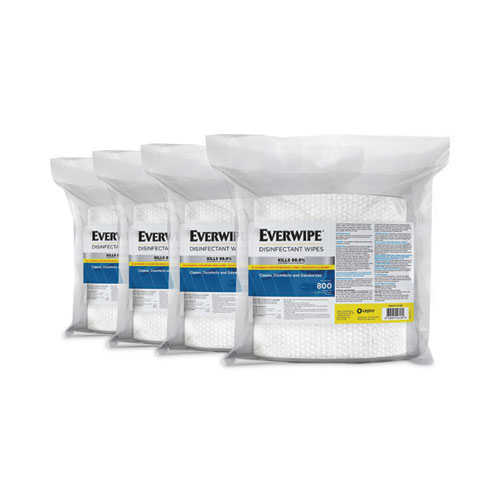 Everwipe™ Disinfectant Wipes, 6 x 8, 800/Dispenser Bucket, 2 Buckets/Carton