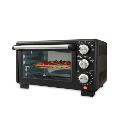 Oster® Convection Toaster Oven, 4-Slice, 16.8 x 13.1 x 9, Matte Black