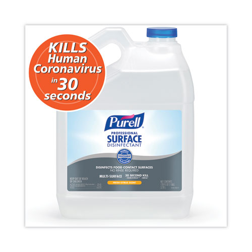 PURELL® Professional Surface Disinfectant, Fresh Citrus, 1 gal Bottle, 4/Carton