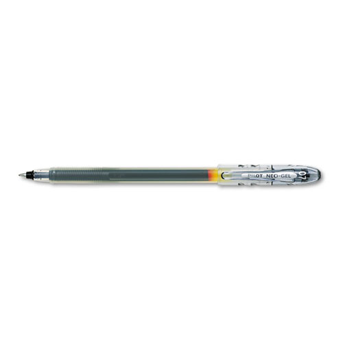 Neo-Gel Stick Gel Pen, Fine 0.7mm, Black Ink/Barrel, Dozen