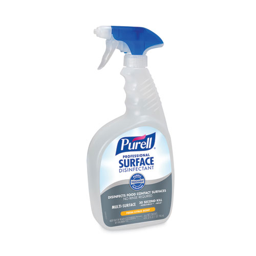 Image of Purell® Professional Surface Disinfectant, Fresh Citrus, 32 Oz Spray Bottle, 6/Carton