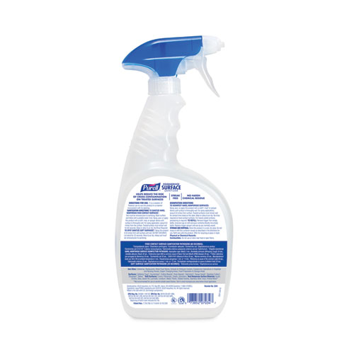 Image of Purell® Foodservice Surface Sanitizer, Fragrance Free, 32 Oz Capped Bottle With Spray Trigger Included In Carton, 6/Carton