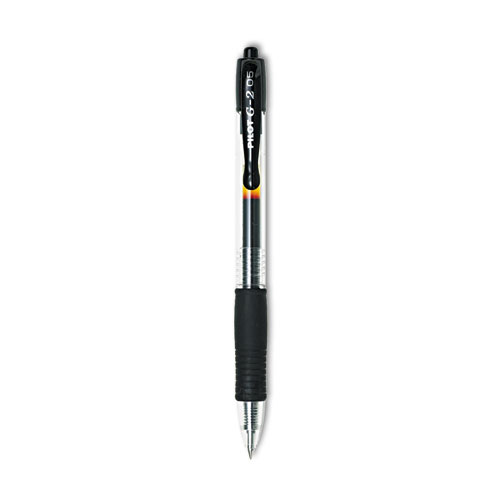 Image of G2 Premium Gel Pen, Retractable, Extra-Fine 0.5 mm, Black Ink, Smoke Barrel, Dozen
